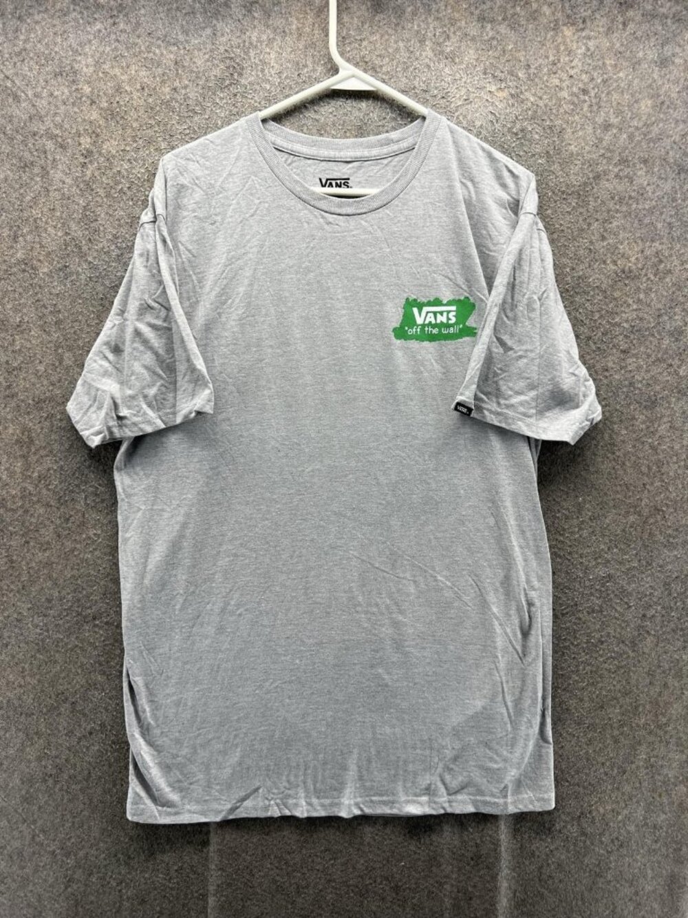 Vans Shirt Mens Large Gray Off The Wall Skateboarding Streetwear Tee Crewneck